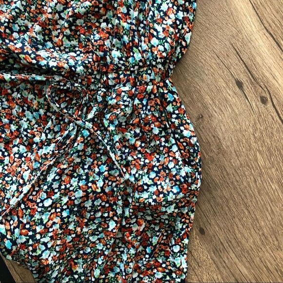 Ditsy Floral Printed Strapless Jumpsuit Joggers - Picture 7 of 9